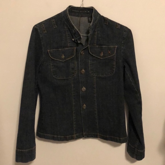 Perry Ellis Button Up Jean Jacket size 6 - Picture 1 of 6